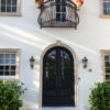 Wrought Iron Arched Double Door