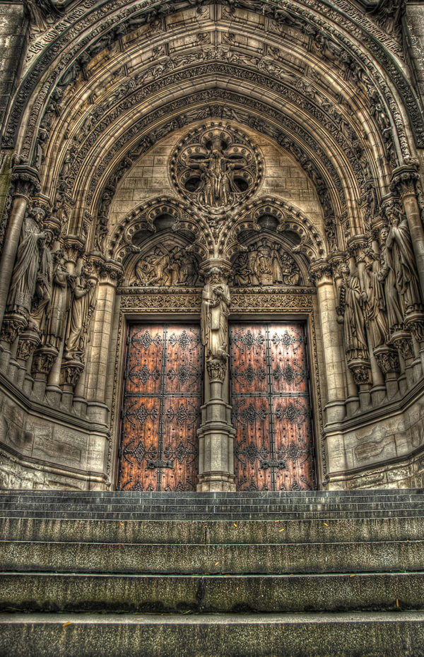 Hand Carved Church Door