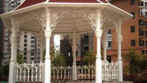 Victorian-inspired wrought iron gate with decorative scrollwork and ornamental detailing G130 MCD