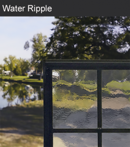 Wrought Iron Door Glass Options - Water Ripple