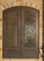 Classic Wrought Iron Door with Scrollwork