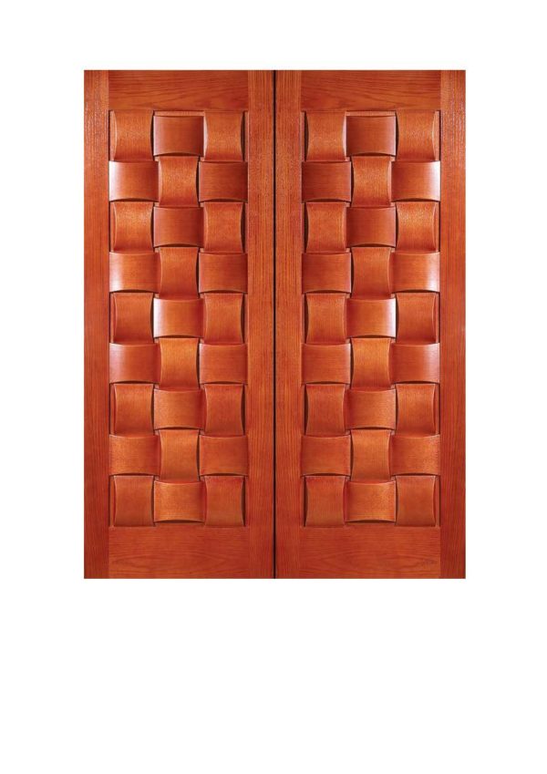 Stylized Woven Interior Wood Door