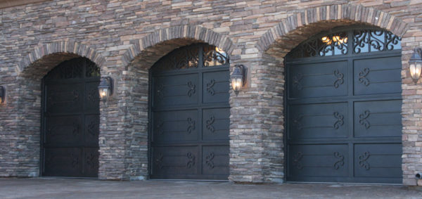 Arch Top Wrought Iron Garage Door