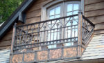 Bay Window Custom Balcony Railing for custom homes and home builders