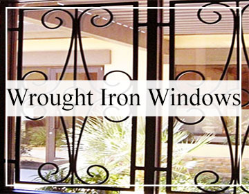 wrought iron windows