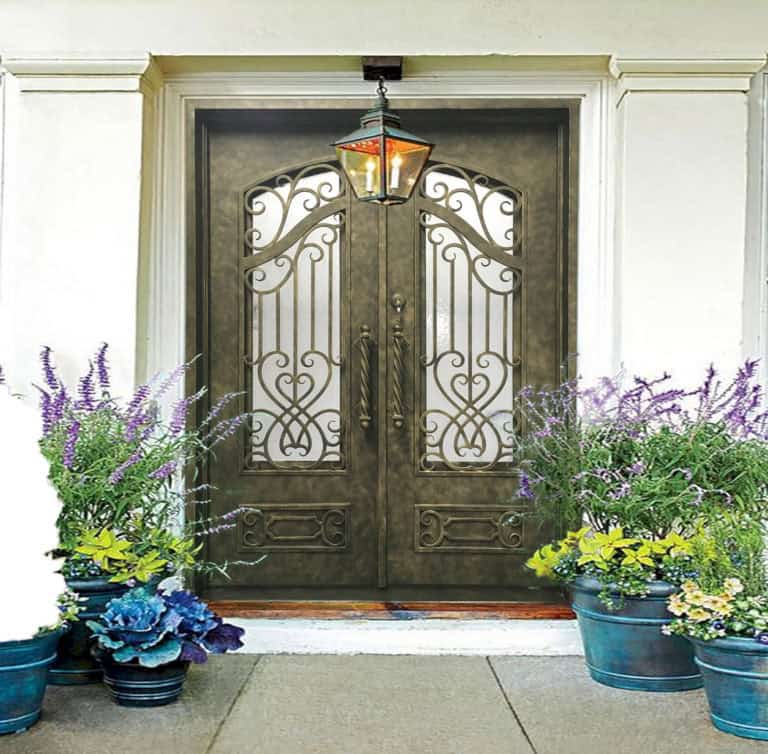 Strong Classic Style Wrought Iron Door Iron Double Door Monarch