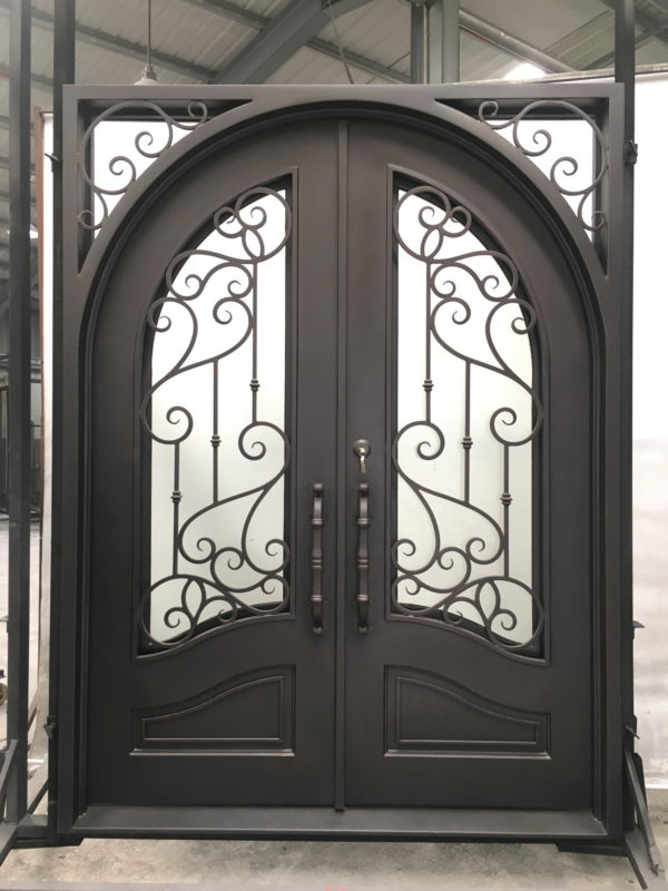 Simple Tuscan Style Wrought Iron Door