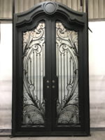 Exquisite wrought iron door, double door