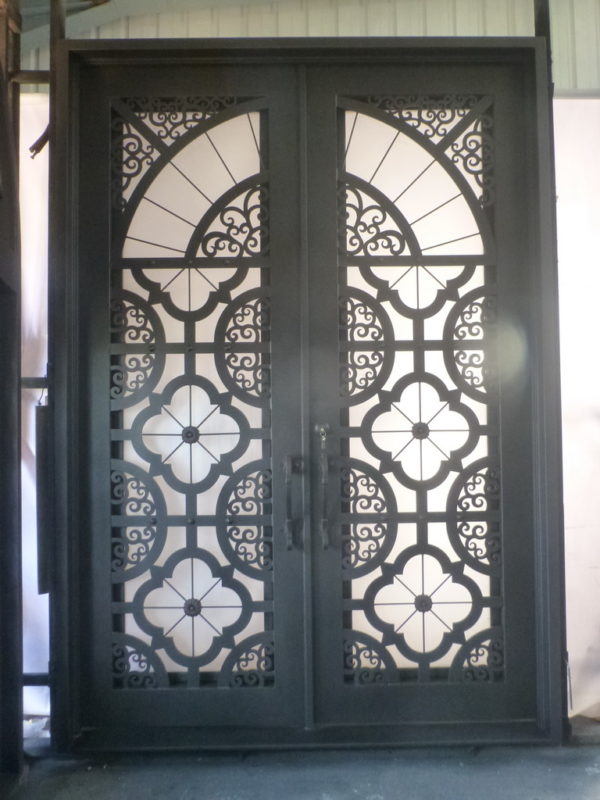 Exotic Wrought Iron Double Doors