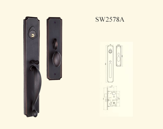contemporary lock set for iron doors