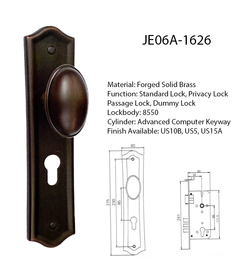 knob style door handle for wrought iron doors and wood doors