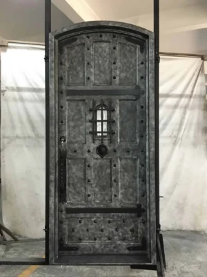 Rustic Fortress Wrought Iron Door with Clavos Detailing – EL1218 MCD