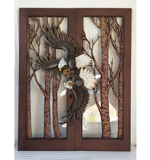 Hand-Carved Wood Door HCD2023