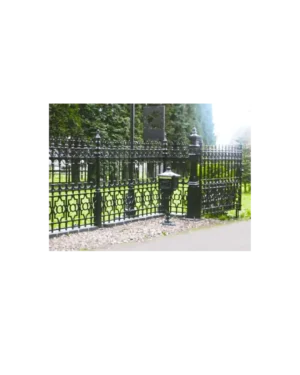 decorative wrought iron estate fence railing outdoor boundary design R119 MCD