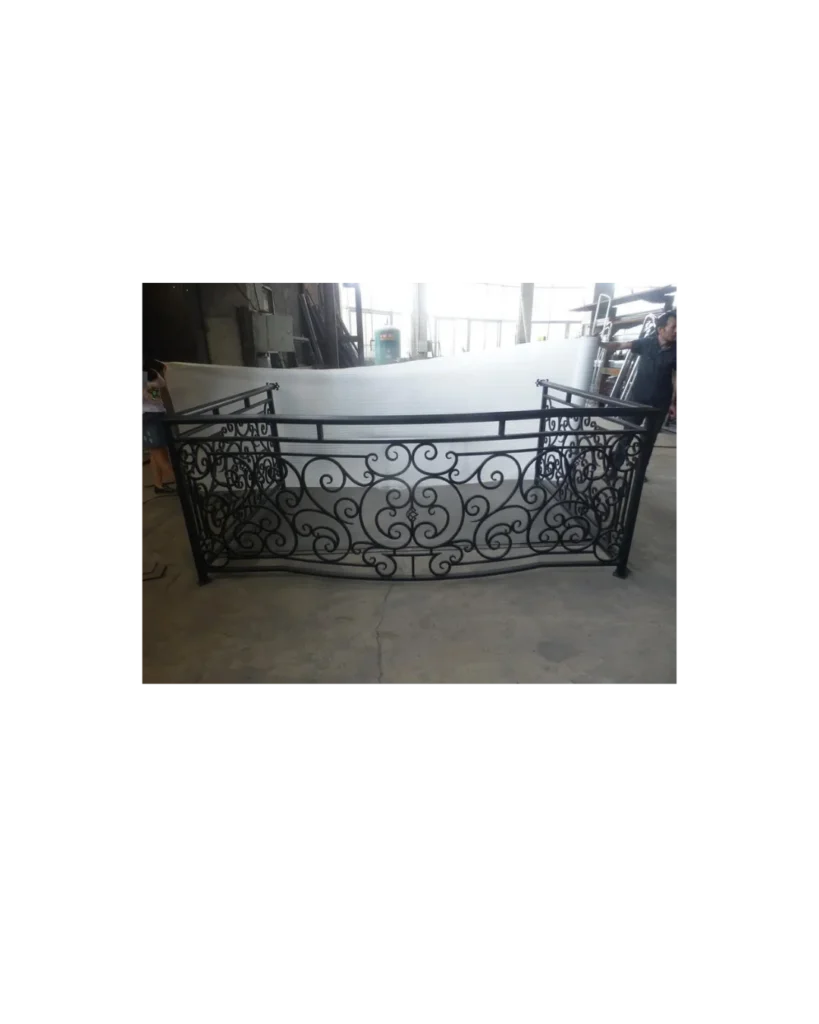 custom scrollwork wrought iron balcony railing BR6003 MCD exterior design