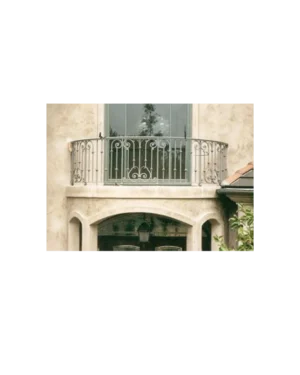 round style wrought iron balcony railing BR6011 MCD curved exterior design