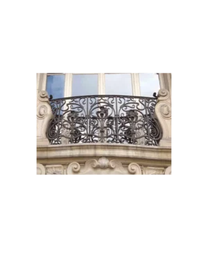 elaborate ornate wrought iron balcony railing BR6023 MCD luxury exterior design