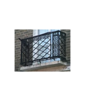 roman style wrought iron balcony railing BR6035 MCD geometric exterior design