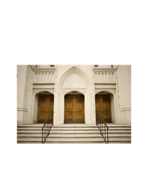 Gothic Revival wood church door EX7017 MCD with pointed arches and carved panels