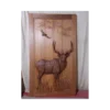 elk relief hand-carved wood door HCD2032 MCD