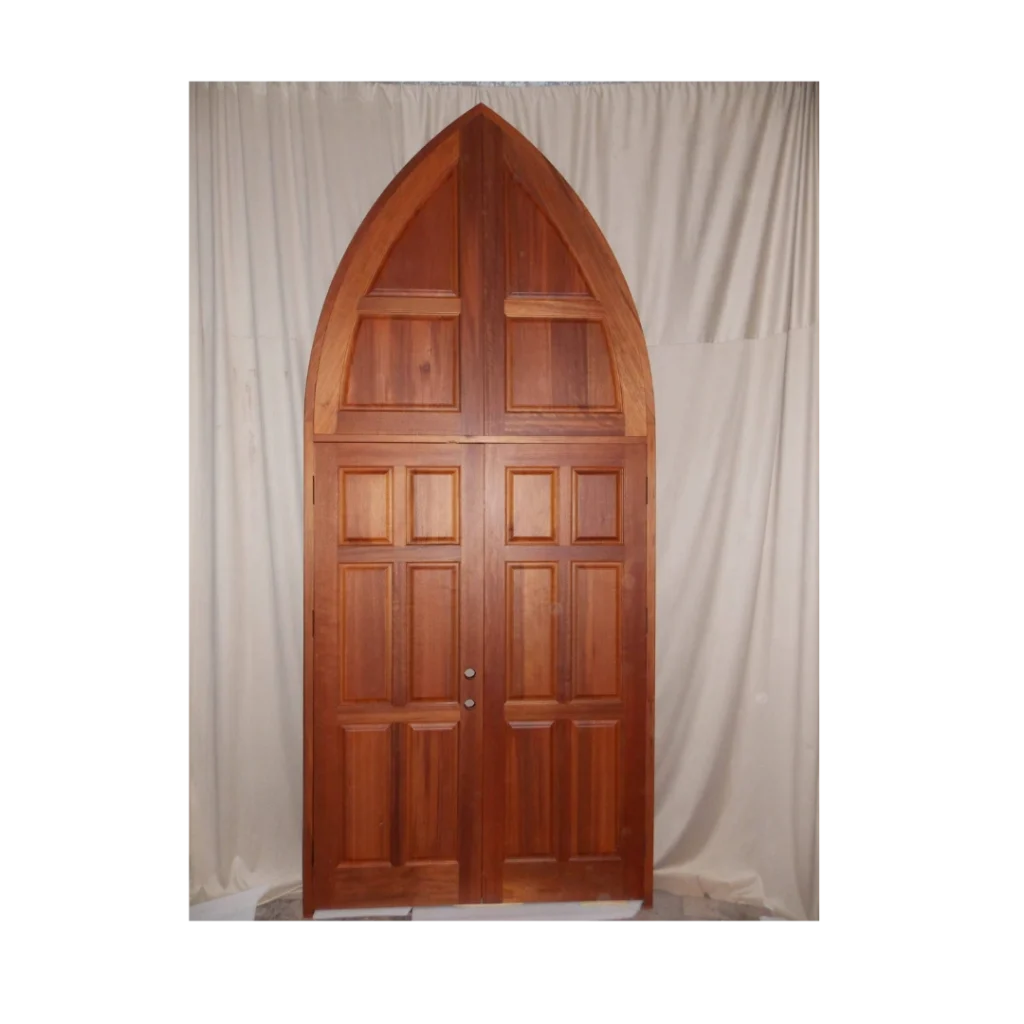 Gothic arch hand-crafted wood door HC1024 MCD premium hardwood design