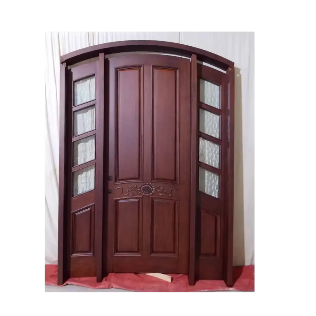 Curved bay hand-crafted wood door HC1026 MCD hardwood design