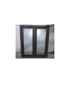 Modern wrought iron window with frosted glass for privacy LW103 MCD Monarch Custom Doors