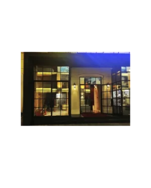 Large wrought iron glass wall window system LW145 MCD Monarch Custom Doors