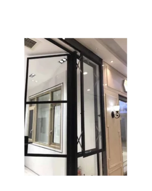 Hinged wrought iron casement window with glass LW152 MCD Monarch Custom Doors