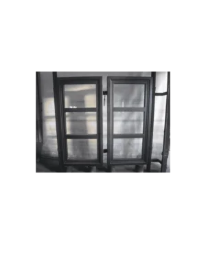 Modern wrought iron window with multi panel steel frame LW117 MCD Monarch Custom Doors