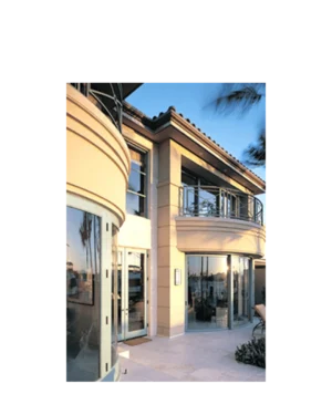 Curved wrought iron window for corner design LW201 MCD Monarch Custom Doors