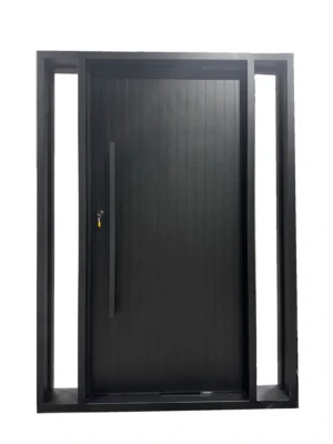 EL1570 MCD steel entry door with vertical groove panels and minimalist modern design