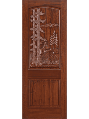 Hand-Carved Wood Door HCD5018
