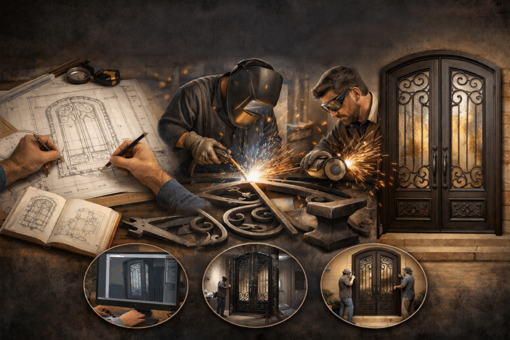 Wrought iron door craftsmanship process