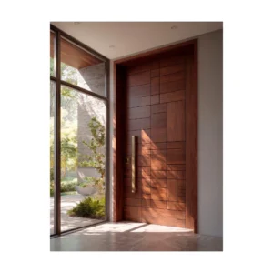 Designer grid hand-crafted wood door HC513 MCD premium hardwood design